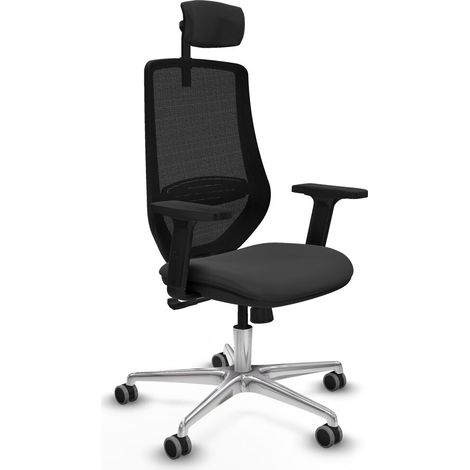 Sedia Ufficio con Poggiatesta Piqueras y Crespo D086G2W Grigio scuro (1/5)