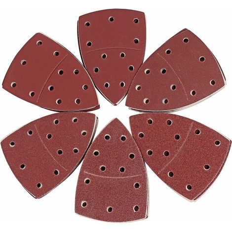VURAHOME - Papier Abrasif de Triangles, 60pièces 10 (P40/60/80/120/180/240), (105 mm x 152 mm) (1/5)