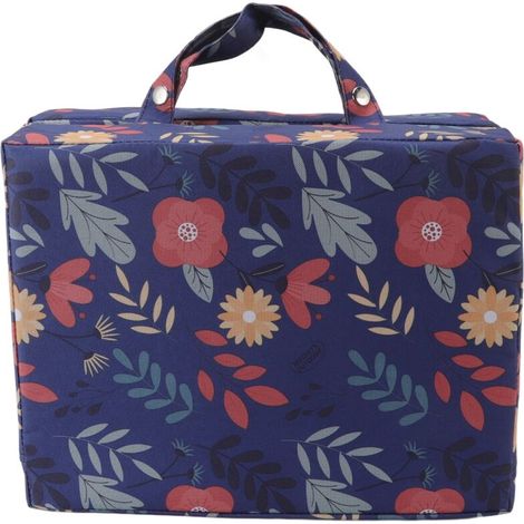 Tapis de Jardin Pliable 56 x 34 cm Bleu Fleuri, Coussin de Protection pour Genoux (1/5)