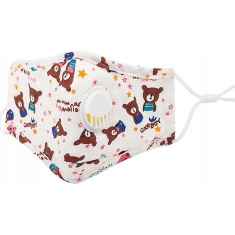 Für Kinder: Teddy-Maske + 3x HEPA-Filter PM 2.5