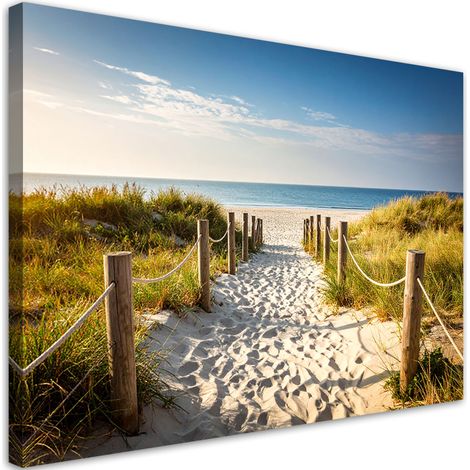 Wandbild Weg zum Strand Meereslandschaft 90x60 cm (1/5)