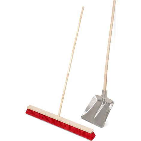 BRB Kehr-Set, Alu-Randschaufel Gr. 9 + Straßen-Besen 1 mm Breite