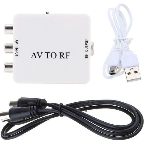 RCA AV CVSB zu RF Videoadapter-Konverter (Videokonverterbox 67,25/61,25 MHz)