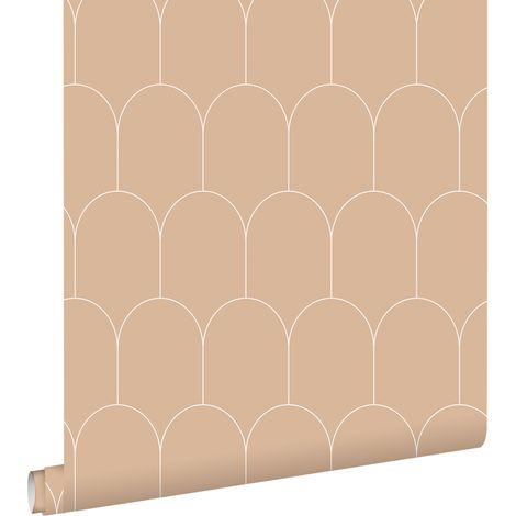 papier peint art déco terracotta claire - ESTAhome (1/5)