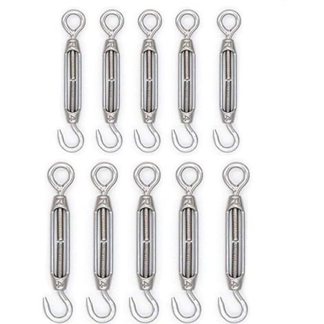 Collection M5 acier inoxydable 304 Crochets et œillets Tendeur à cage avec corde fil Tension, Lot de 10 (1/5)