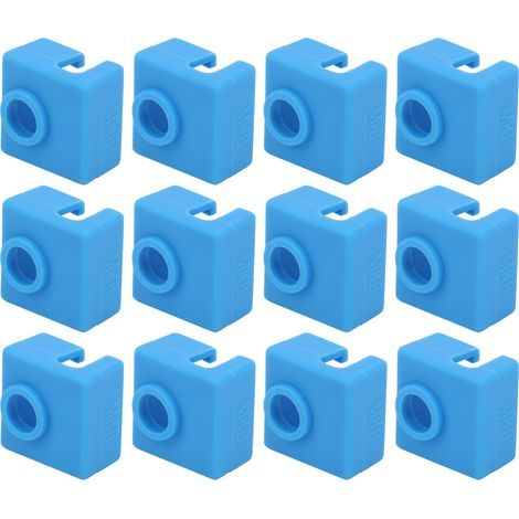 12 pièces Chaussettes Silicone Couverture Bloc Chauffant Aluminium pour Imprimante 3D MK7/8/9 (1/5)
