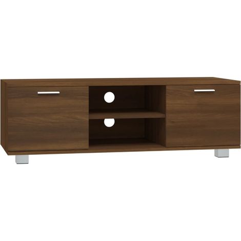 Mobile TV Rovere Marrone 120x40,5x35 cm in Legno Multistrato vidaXL (1/5)
