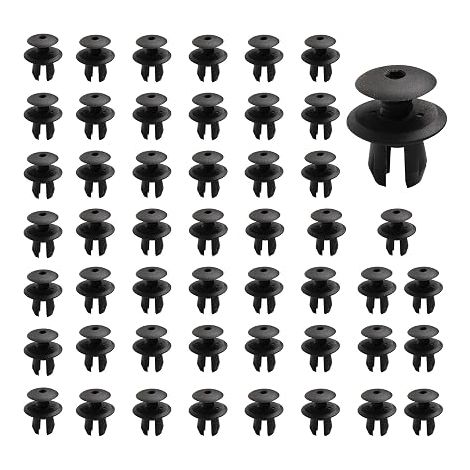 Clips de Garniture Panneau clips de fixation voiture rivet plastique de Remplacement 701867299 T4 T5 Pinces (noir) (1/5)