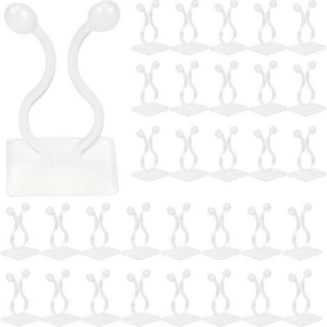 Pflanzenrankenhalter Clips 50 Stk. Selbstklebende Wandhaken Halterung für Kletterpflanzen Home Dekoration (Weiß)