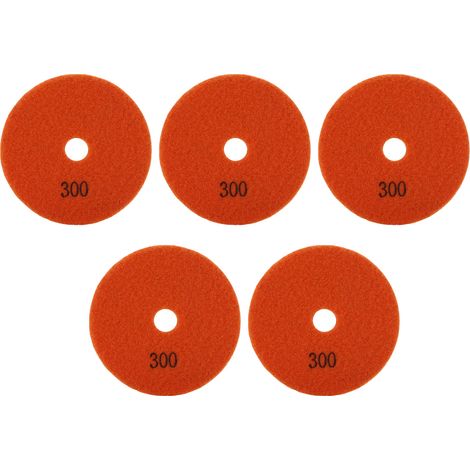 5Pcs 4in Diamond Wet Polishing Pads Soft Grinding Disc Kit for Marble Granite Ceramics300 Grits