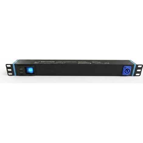 Multiprise 19" 1HE 6 Prises avec 2 x USB Charging/Interrupteur avec (Power Twist Output) (1/5)