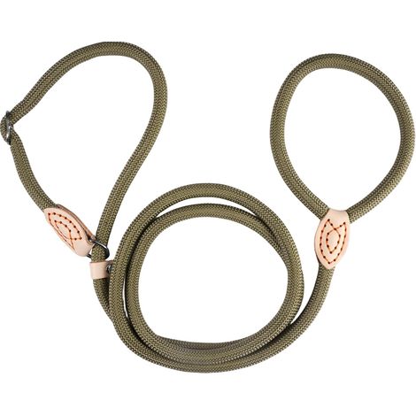 Laisse Lasso pour Chien,180cm pour pour Chiens et Chiots avec Stop intégré Laisse Retriever Robuste et Résistante aux Intempéries,Matière en Nylon Laisses Bandoulière Résistante aux Intempéries,Kaki (1/5)