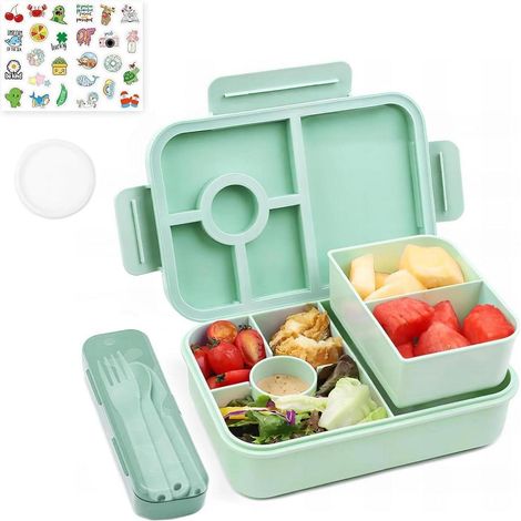 Bugucat Brotdose Kinder Lunchbox Auslaufsicher 1300ML 3PCS - Bento Box für (1/5)
