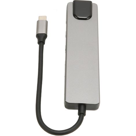 Adaptateur USB-C vers HDMI 6-en-1 avec Port Ethernet, 4K UHD, Charge 87W et Hub Multimédia (1/5)