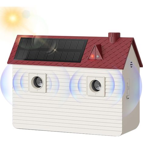 Portata 15 metri  Dispositivi antiabbaio ad energia solare  Dispositivo antiabbaio per cani da interno (rosso), Dispositivi antiabbaio per cani: Ultrasuoni (1/5)