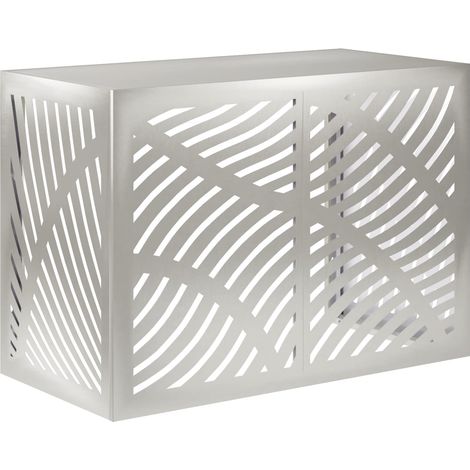 Klimaanlagenabdeckung Silber 100 x 50 x 70 cm Edelstahl vidaXL