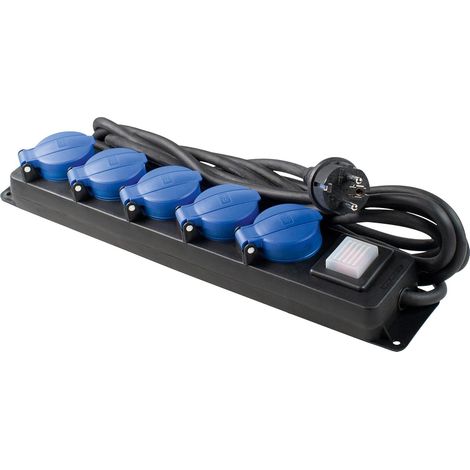 Rallonge multiprise 1,5 m H07RNF 3G1,5 IP44 Usage extérieur, commercial, chantier de construction, 38609, 230 volts (1/5)