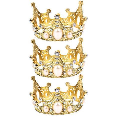 3-teiliges Set kronenförmiger Tortendekoration