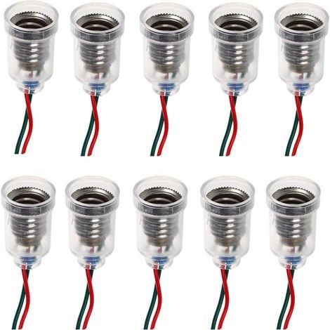 Douille E10 avec câble 20cm – Lot de 10 ampoules LED – Matériaux résistants à haute température – Pour projets DIY et expériences éducatives (1/5)