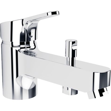 Porcher – Mitigeur bain-douche monotrou Olyos – Finition chromée – Entraxe 150 mm – Laiton – Inverseur automatique tout métal - D1141AA