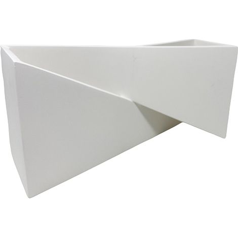 Applique da parete in gesso rettangolare incrociato doppia emissione up e down lampada contemporanea con attacco g9 (1/3)