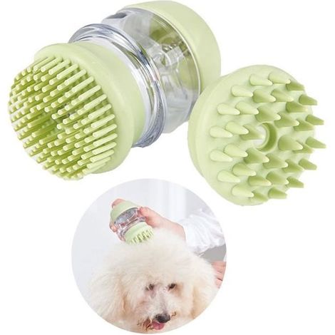 Hundebadebürste, Silikon-Massagebürste für Haustiere, Doppelkammbürste zum Waschen (1/5)