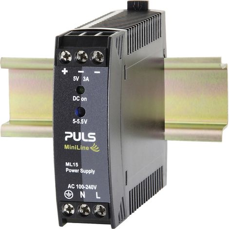 PULS ML15.051 Hutschienen-Netzteil (DIN-Rail) 5 V/DC 3 A 15 W Anzahl Ausgänge:1 x Inhalt 1 St. (1/2)