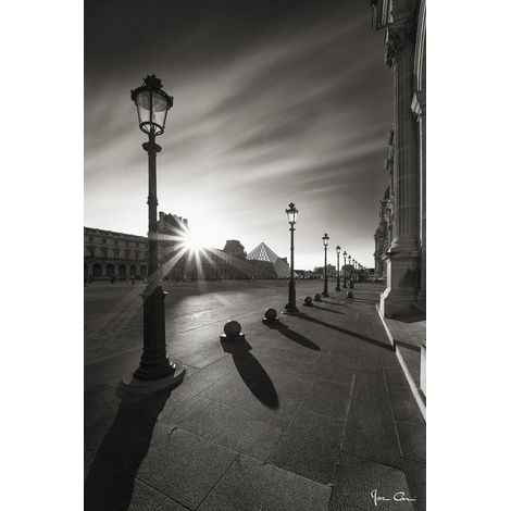 Tableau sur verre synthétique pyramide du Louvre 65x97 cm - Impression sur Verre synthétique - Image HD imprimée sur Verre synthétique - Tableau mural décoratif - Fabriqué en France (1/4)