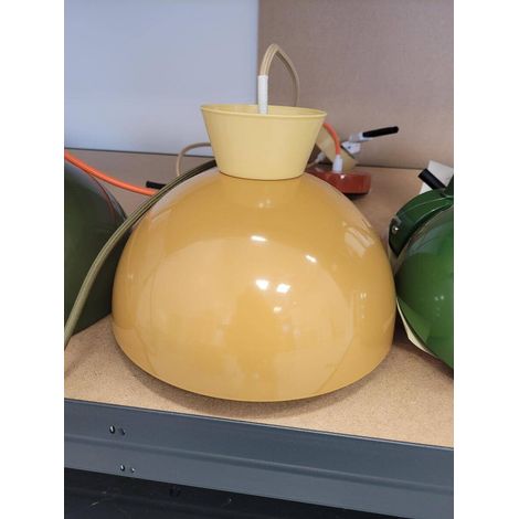 Lampada a sospensione lito rotonda, diametro 22 cm, beige - Atmosphera créateur d'intérieur (1/3)