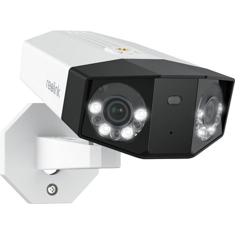REOLINK Duo 3 PoE 16MP UHD Cámara de seguridad PoE de doble lente con vista panorámica de 180°, pista de movimiento, visión nocturna a color F1.6, detección de personas/vehículos/animales, audio de 2