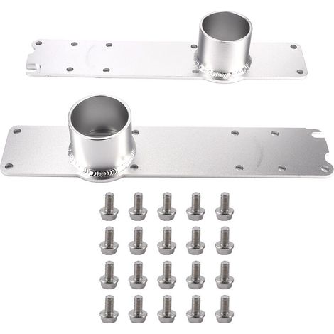 Jeffergarden Collecteur d'admission en alliage d'aluminium avec boulons F81Z-9E434-DA pour Ford F250 F350 F450 F550 7.3L 96-03Silver-DOU
