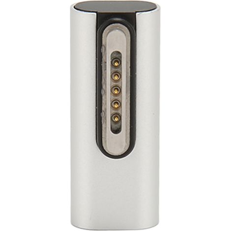 Chargeur magnétique USB-C 140W en alliage d'aluminium, adaptateur rapide pour Pro 2021 Air 2022 Pro 2023, argent, coude central (1/5)