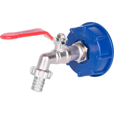 Set Strend Pro, Messingventil 1/2" (Zink-Reduzierstück 3/4") + Kunststoff-Reduzierstück 60 mm + Auslauf 3/4", für IBC-Tank