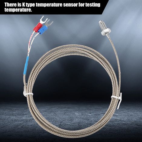 Sonde de température thermocouple type K, filetage BSW M6, câble de 2 m (1/5)