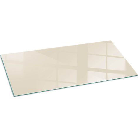 Plaque décorative imprimée pour cheminée protection de sol avec impression décorative Couleur Beige 125x50 cm (1/5)