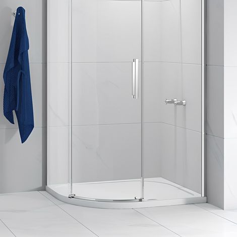 Merlyn Touchstone Offset Quadrant Shower Tray 900mm x 760mm Left Handed (1/5)