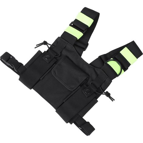 Harnais de poitrine avec bande réfléchissante jaune, étui de transport ventral pour UV-5R/82/9R/XR