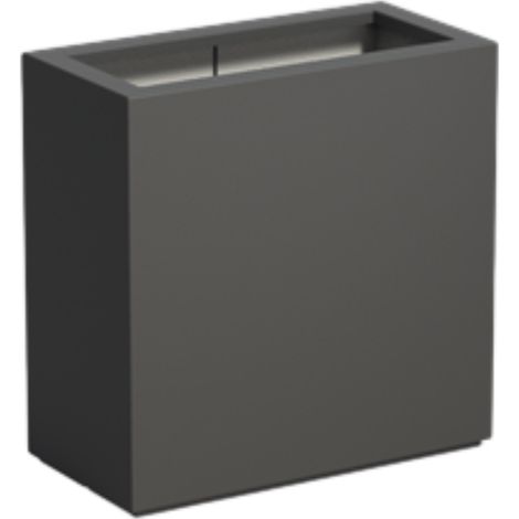 Adezz Pflanzgefäß Carrez mit Boden Fiberglas Pflanzkübel Blumenkübel schwarz