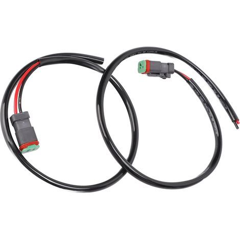 2x Kabelbaum für 50 cm/19,7 Zoll LED-Lichtleiste, zuverlässiger, langlebiger, kompakter, tragbarer Ersatz-Lichtanschluss für Boote, 750 V (1/5)