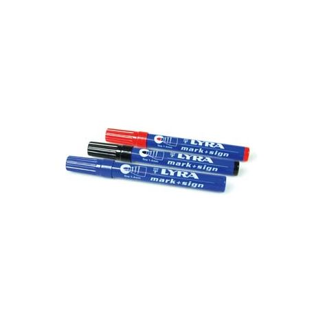 PENNARELLO PERMANENTE PUNTA TONDA FINE MARKER- - nero - 10 pezzi LYRA