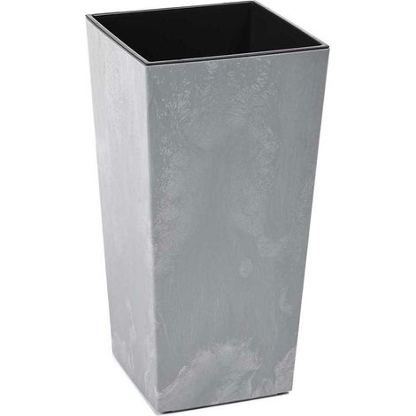 Maceta de hormig贸n Porto Gray de 57 x 29 x 29 cm (alto x ancho x alto) (1/5)