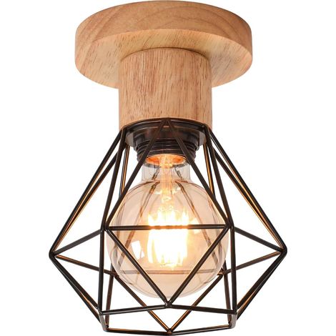Plafonnier Industriel E27 Lustre, Suspension Luminaire Vintage (1/5)
