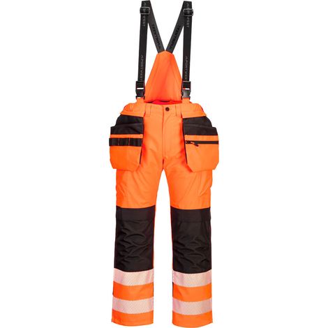 Trägerhose Pw3 Hochsichtbarkeit - XXL - Orange/Schwarz - Portwest