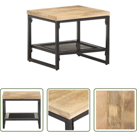 Bois de manguier - Table d'appoint 40x40x35 cm Bois de manguier massif (1/5)