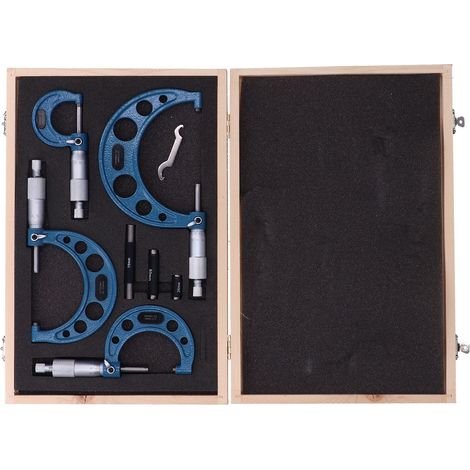 4-teiliges Set hochpräziser Außenmikrometer für Metallmessungen, 25/50/75/100 mm, 0,01 mm (1/5)