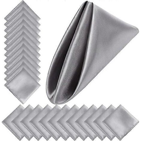 Lot de 10 mouchoirs de poche en polyester pur, pour toutes occasions.