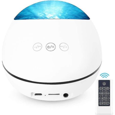 Lampe de projection Lucky Stone avec télécommande, 8 modes d'éclairage, veilleuse avec haut-parleur Bluetooth, romantique (1/2)