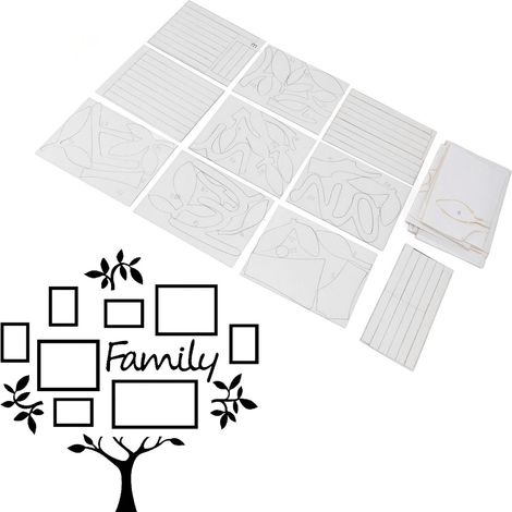 Stickers muraux créatifs en acrylique 3D pour salon, chambre, canapé, bureau, décoration murale avec arbre à photos (1/5)