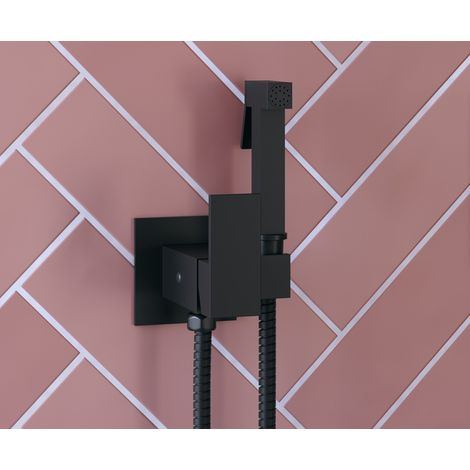 Kit mezclador agua fría y caliente para sustituir el bidet Ares Negro (1/3)