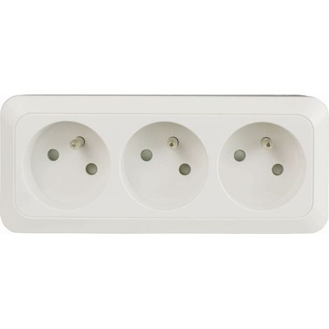 Bloc multiprise à câbler 3 prises 2P+T 16A – Puissance maximale 3680W – Câblage H05VV-F 3G1,5 mm² – Protection enfant intégrée – DIO (1/10)